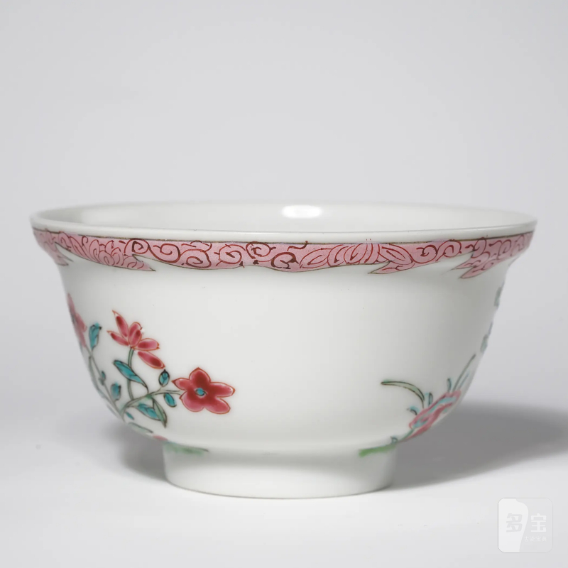 清雍正 粉彩大吉图茶碗 - 图5
